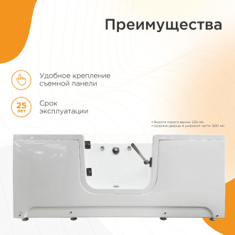 Ванна для людей с частичной утратой опорно-двигательных функции Radomir Грасс 3 в Минске