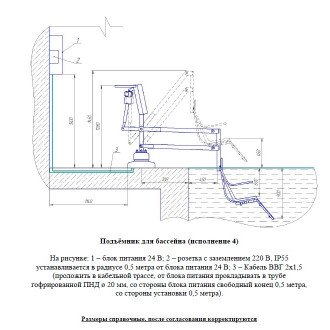 Подъемник малый для опускания пациента в бассейн в Минске